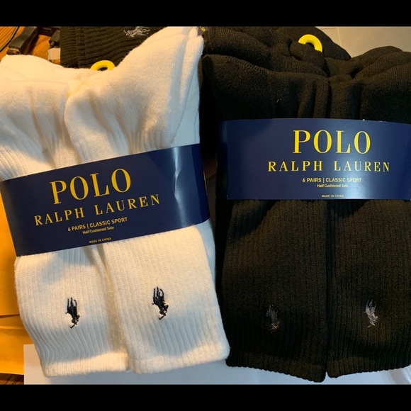 Polo Ralph Lauren Classic Sport Crew Socks 10-13 - Picture 8 of 9